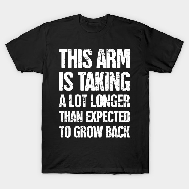 Funny Amputated Missing Arm Amputee Gift T-Shirt by MeatMan